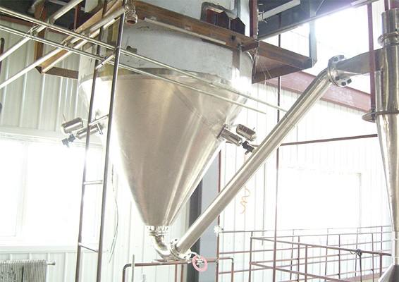 valve orientation of the industrial spray drying machine